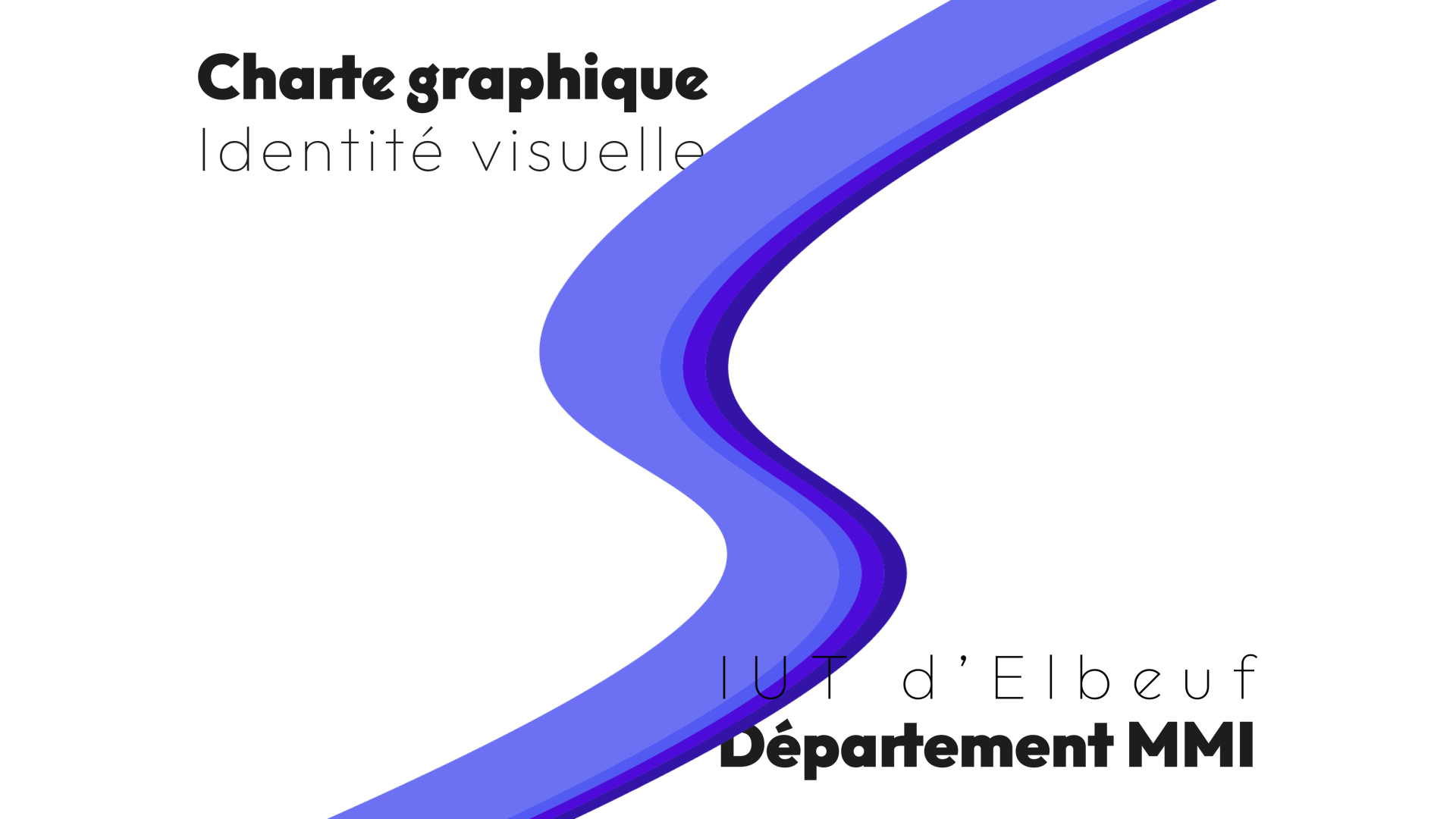 Première page de la charte graphique du département MMI de l'IUT d'Elbeuf