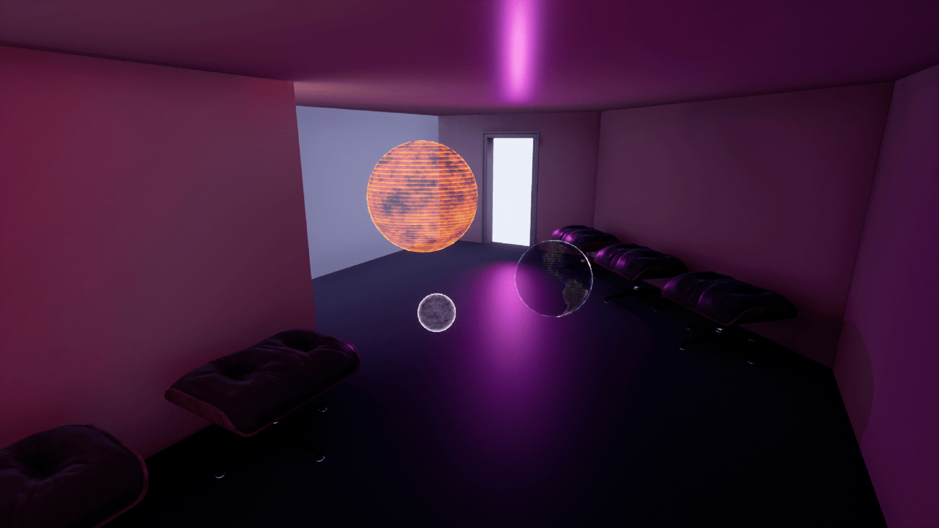 Modélisation 3D d'une des salles du troisième étage réalisée sur Unreal Engine 5