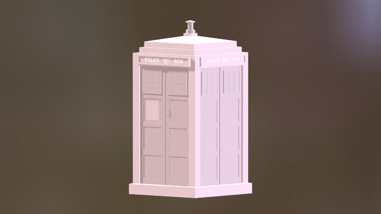 Modélisation 3D du TARDIS de Doctor Who