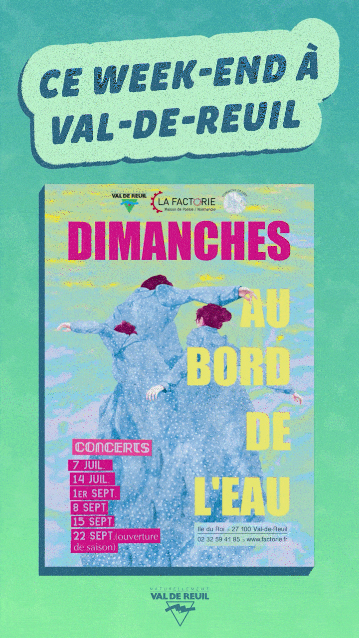 Affiche animée mettant en scène l'affiche d'un événement