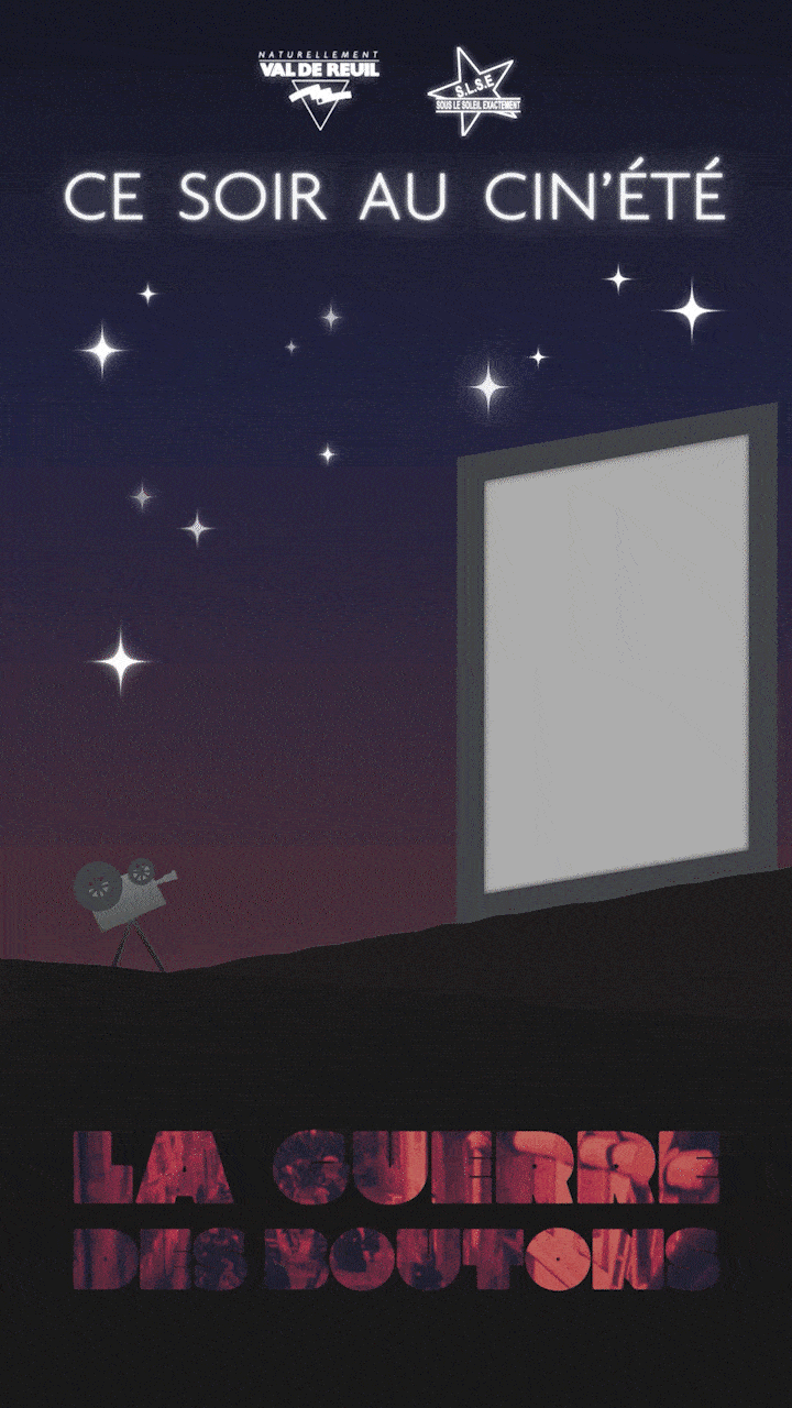 Affiche animée mettant en scène une affiche de film